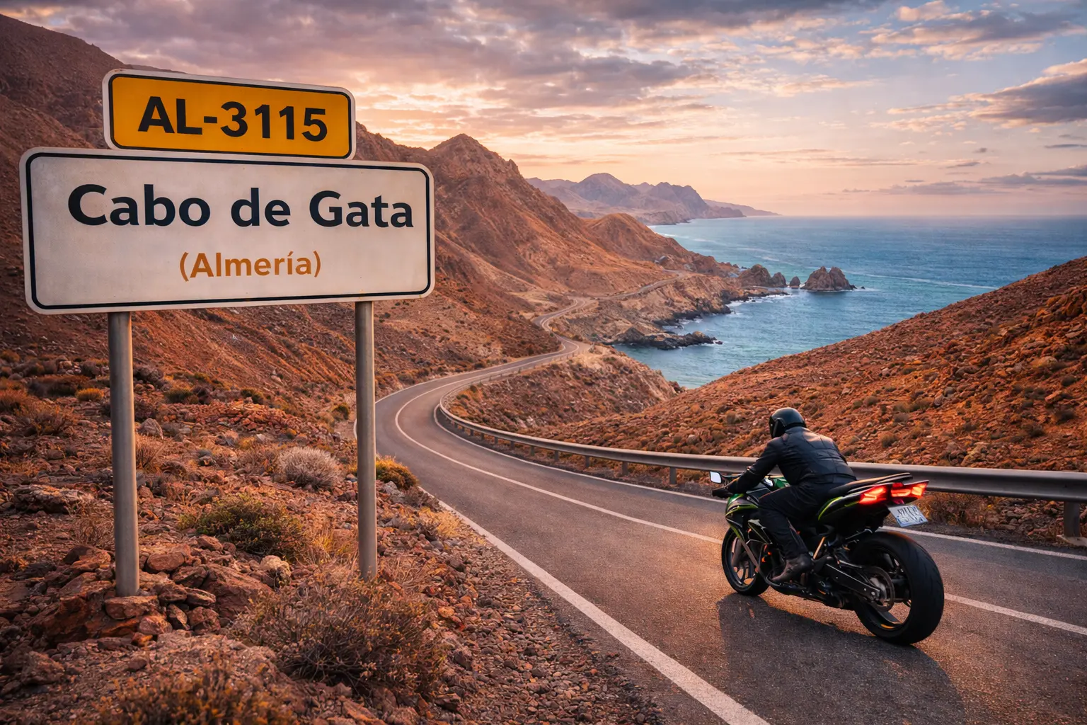 Cabo de Gata Almería (AL-3115) - Volcanic desert landscape motorcycle tour