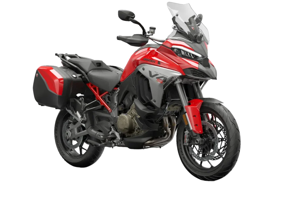 Ducati Multistrada V4 S featuring semi-active suspension and radar, the ultimate premium sport touring bike.