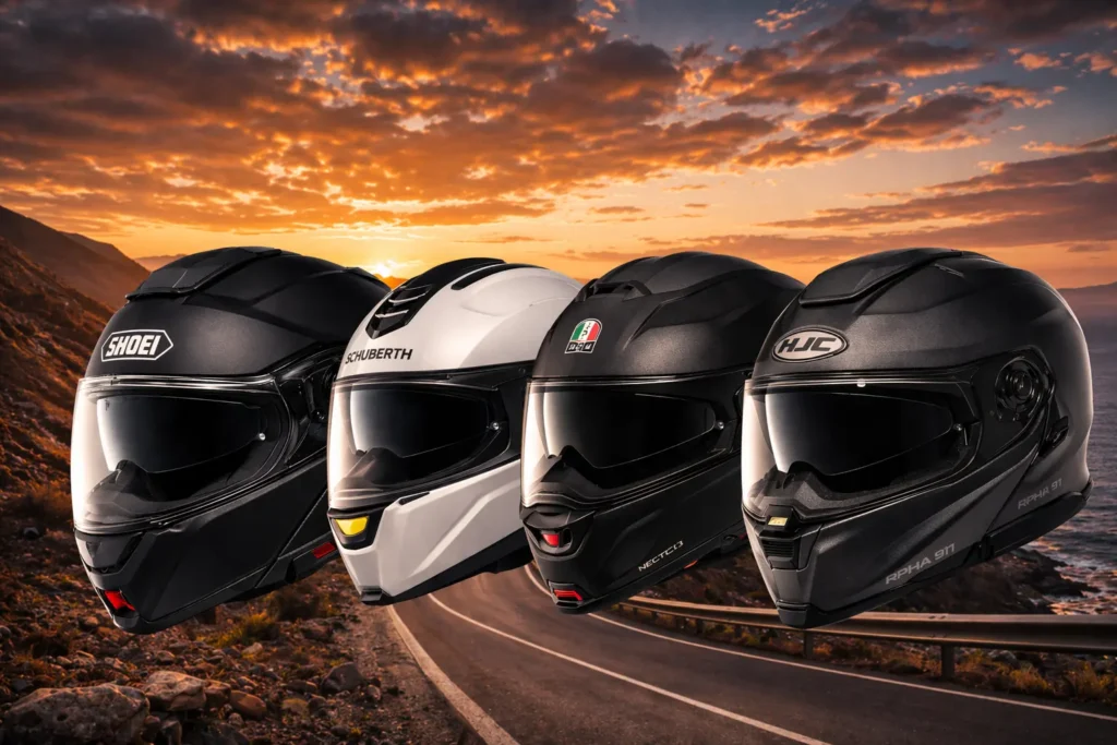 The best sport touring helmets 2026 - premium modular and full-face sport-touring helmet for long-distance motorcycle touring.