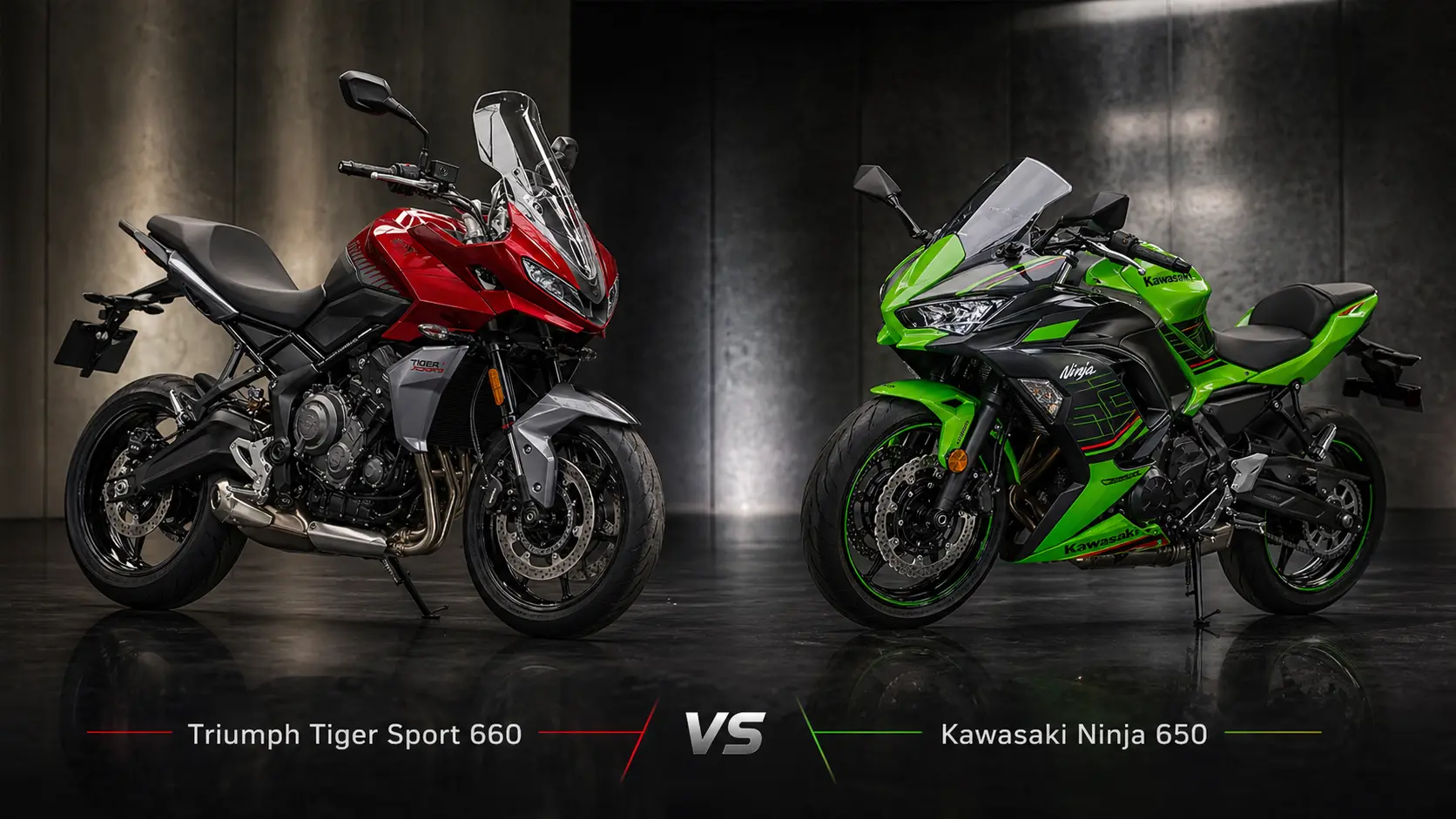 Triumph Tiger Sport 660 vs Kawasaki 650 ninja