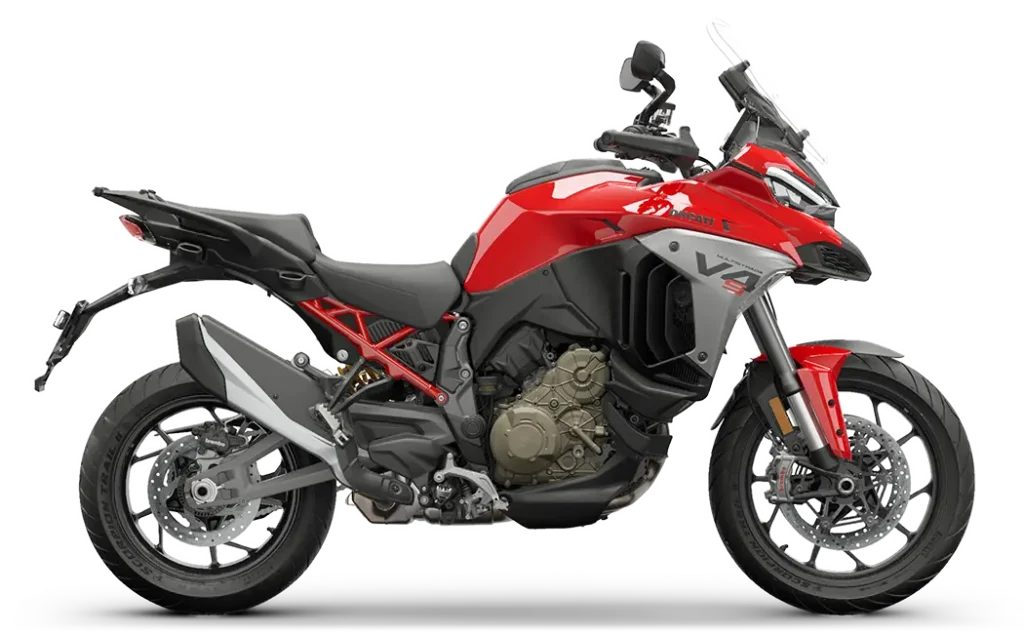 Ducati Multistrada V4 S featuring semi-active suspension and radar, the ultimate premium sport touring bike.