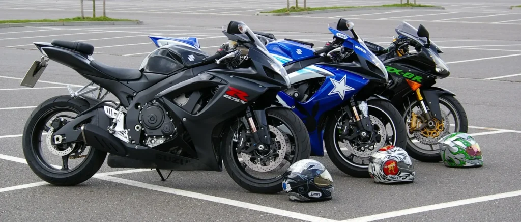 sport touring motorcycle side view