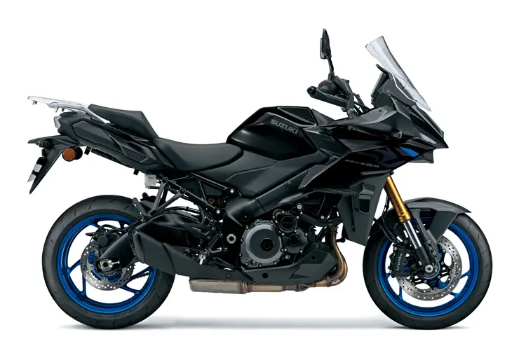 Suzuki GSX-S1000GX equipped with electronic suspension and advanced cornering ABS, leading the class in sport touring technology.