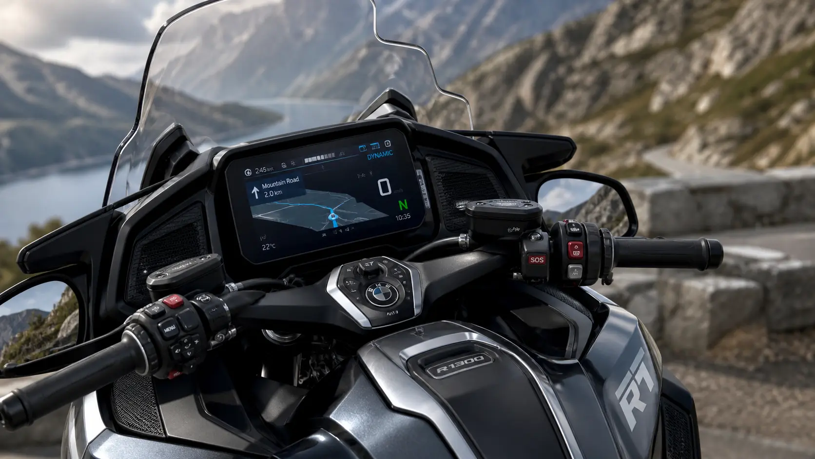 2026 BMW R 1300 RT cockpit TFT screen and touring technology
